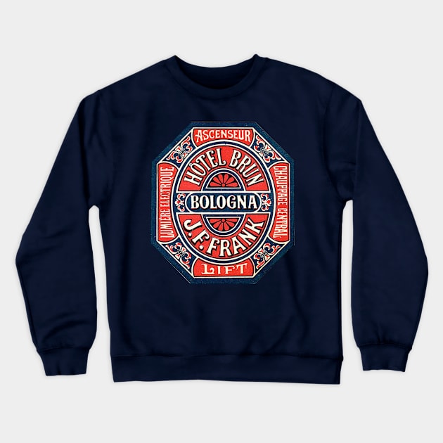 Hotel Brun Crewneck Sweatshirt by MindsparkCreative